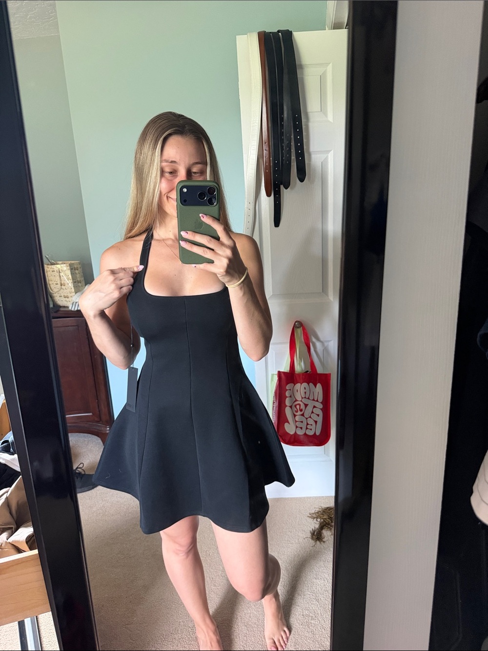 Cuts Clothing Black Halter Mini Dress